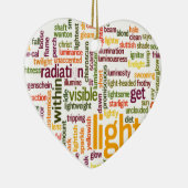 Light Word Cloud Art Print Keramisch Ornament (Rechts)