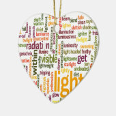 Light Word Cloud Art Print Keramisch Ornament (Links)