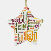 Light Word Cloud Art Print Keramisch Ornament (Rechts)