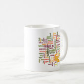 Light Word Cloud Art Print Koffiemok (Voorkant rechts)