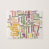 Light Word Cloud Art Print Legpuzzel (Horizontaal)