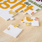 Light Word Cloud Art Print Legpuzzel (Zijkant)