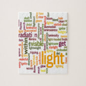 Light Word Cloud Art Print Legpuzzel (Verticaal)