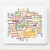 Light Word Cloud Art Print Muismat (Voorkant)