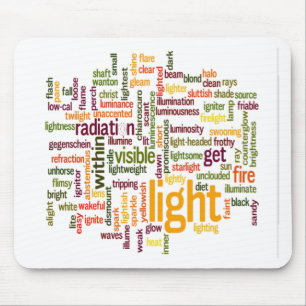 Light Word Cloud Art Print Muismat