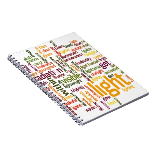 Light Word Cloud Art Print Notitieboek (Rechterzijde)