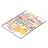 Light Word Cloud Art Print Notitieboek (Linkerzijde)