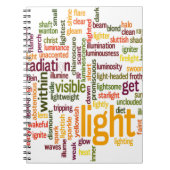 Light Word Cloud Art Print Notitieboek (Voorkant)