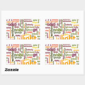 Light Word Cloud Art Print Rechthoekige Sticker (Vel)