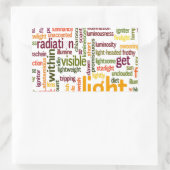 Light Word Cloud Art Print Rechthoekige Sticker (Tas)