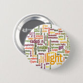 Light Word Cloud Art Print Ronde Button 5,7 Cm (Voorkant /achterkant)