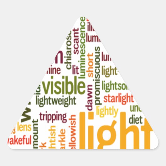 Light Word Cloud Art Print Sticker (Voorkant)