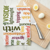 Light Word Cloud Art Print Theedoek (Quarter Fold)