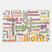 Light Word Cloud Art Print Theedoek (Horizontaal)