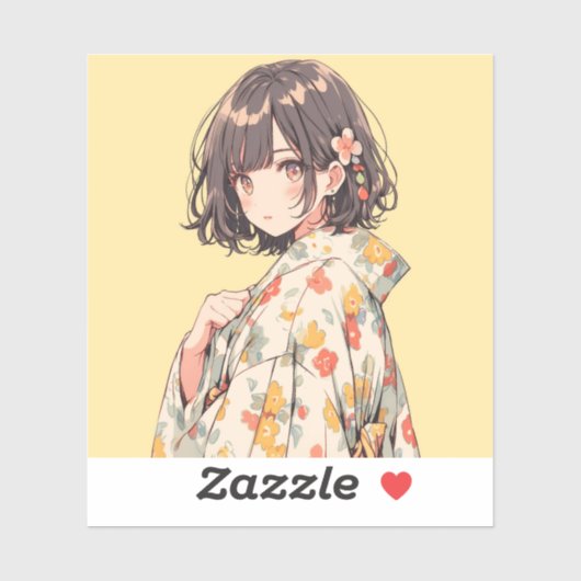 Light yellow | 東京娘 GenerartiveAI シール Sticker (Vel)