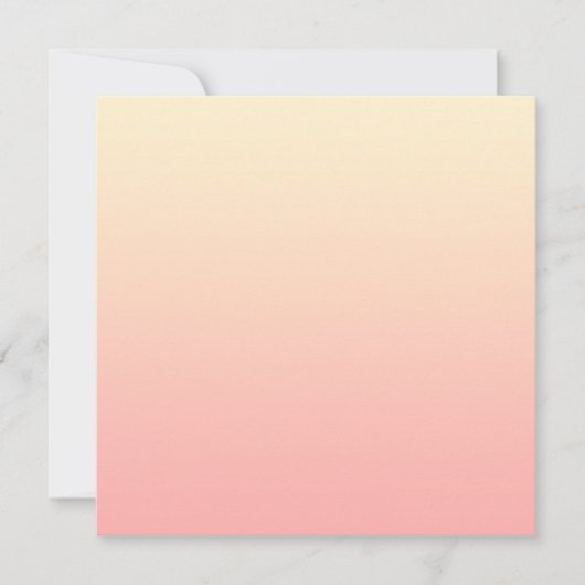 Light Yellow and Pink Gradient Bedankkaart (Voorkant)