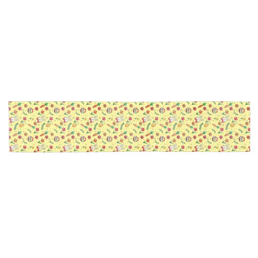 Light Yellow Easter Pattern Table Runner Korte Tafelloper (Horizontaal)