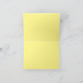Light Yellow #FFF888 gevouwen Hartelijk dank Bedankkaart (Binnen)