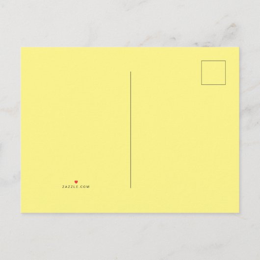 Light Yellow #FFF888, Marzipan Aankondigingskaart (Achterkant)