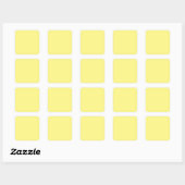 Light Yellow #FFF888, Marzipan Vierkante Sticker (Vel)