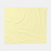 Light Yellow Greek Key Patroon Fleece Deken (Voorkant (Horizontaal))