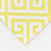 Light Yellow Greek Key Patroon Fleece Deken (Hoek)