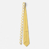 Light Yellow Jumbo Polka Dots Custom Necktie Stropdas (Achterkant)