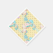 Light Yellow Magical Unicorn Patroon Servet (Hoek)