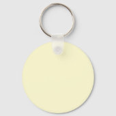 Light Yellow Plain Elegant Professional Modern Sleutelhanger (Achterkant)