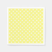 Light Yellow White Polka Dots Pattern Servet (Voorkant)