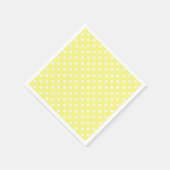 Light Yellow White Polka Dots Pattern Servet (Hoek)
