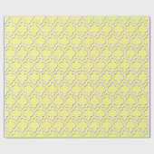Light Yellow White XL Moroccan Quatrefoil #7DS Cadeaupapier (Vlak)