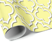 Light Yellow White XL Moroccan Quatrefoil #7DS Cadeaupapier (Rol Hoek)