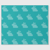 Light Zee Green Easter Bunny Wrapping Paper Cadeaupapier (Vlak)