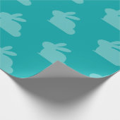 Light Zee Green Easter Bunny Wrapping Paper Cadeaupapier (Hoek)