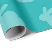 Light Zee Green Easter Bunny Wrapping Paper Cadeaupapier (Rol Hoek)