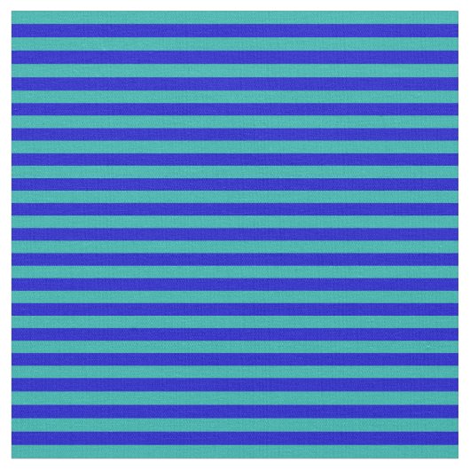 Light Zee Green en Blue Stripes Pattern Stof (Close Up)