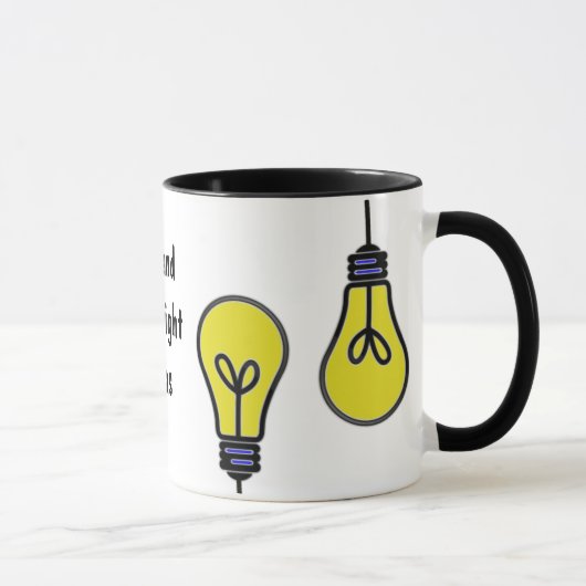 Lightbulb Bright Ideeën Design Mok (Rechts)