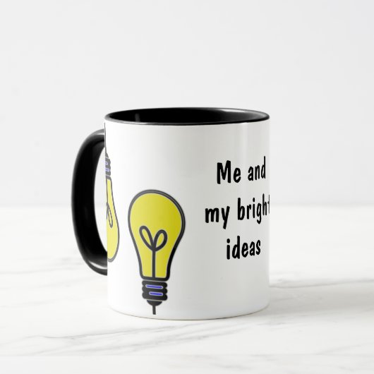 Lightbulb Bright Ideeën Design Mok (Voorkant links)