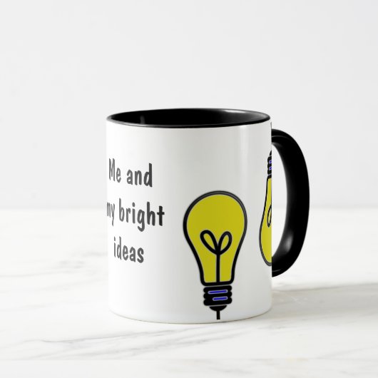 Lightbulb Bright Ideeën Design Mok (Voorkant rechts)