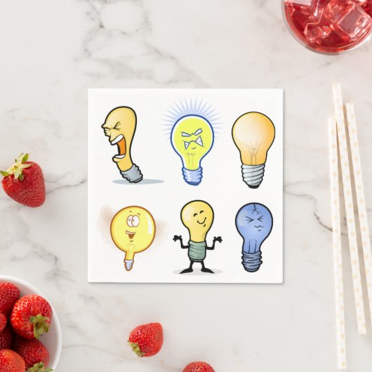Lightbulb Characters Papieren servetten (Insitu)