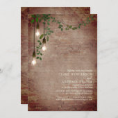 Lightbulb Greenery Garland Brick Virtual Kaart (Voorkant / Achterkant)