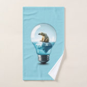 Lightbulb Iceberg - Polar Bear in a Lightbulb Bad Handdoek (Handdoek)