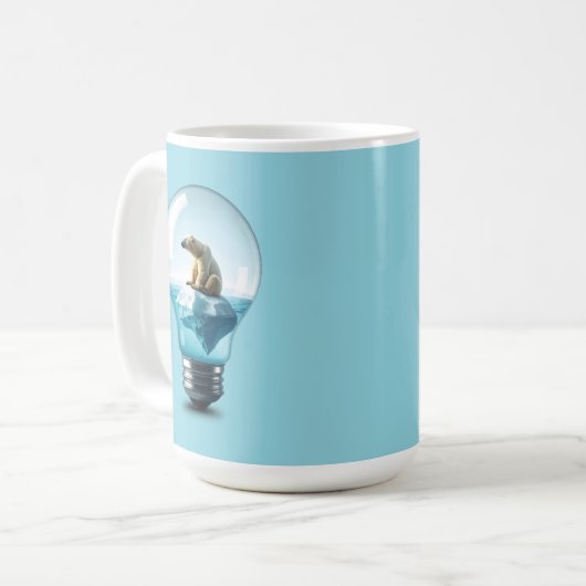 Lightbulb Iceberg - Polar Bear in a Lightbulb Koffiemok (Voorkant links)