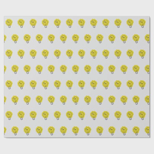 Lightbulb Idea Pattern Wrapping Paper Cadeaupapier (Vlak)