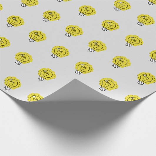 Lightbulb Idea Pattern Wrapping Paper Cadeaupapier (Hoek)