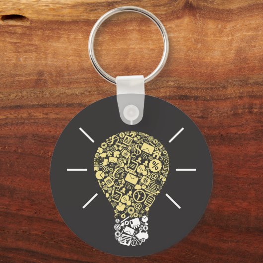Lightbulb Idea-Sleutelhanger Sleutelhanger (Voorkant)