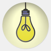 Lightbulb Idee Design Ronde Sticker (Voorkant)