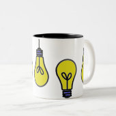 Lightbulb Idee-ontwerp Tweekleurige Koffiemok (Voorkant rechts)