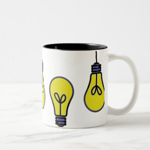 Lightbulb Idee-ontwerp Tweekleurige Koffiemok